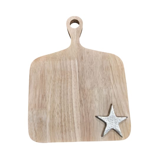 Red, White & Blue 12" Wooden Board with Metal Star by Celebrate It™